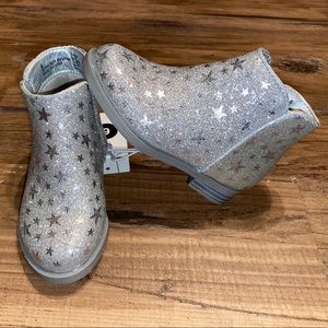 NEW Toddler Girl Silver Boots Size 6